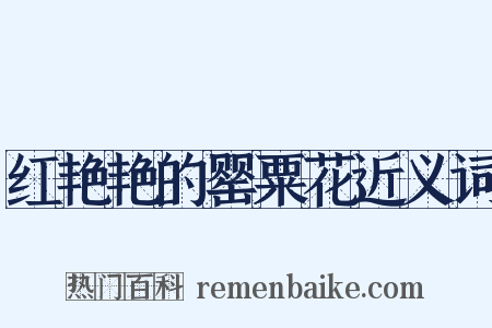 红艳艳的罂粟花近义词是什么意思的图片